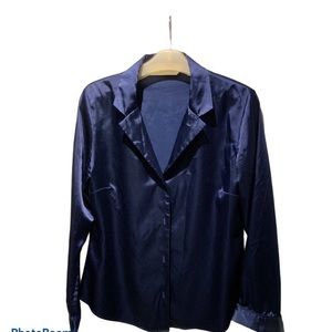Victoria’s Secret navy blue satin sleepwear top